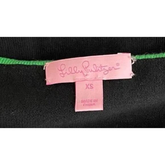 Lilly Pulitzer Maria Boatneck Sweater Navy Blue Worth Pink White Stripe sz XS - Picture 10 of 10